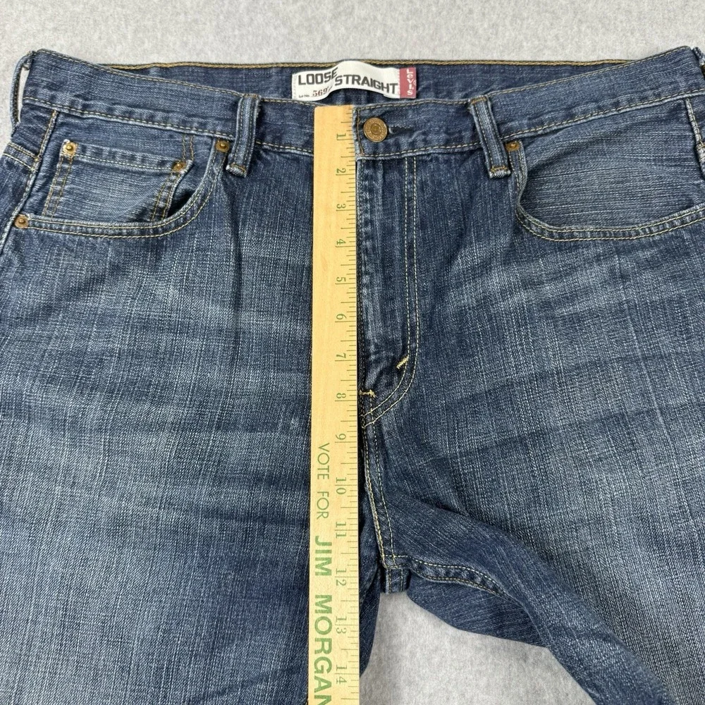 Vintage Levis 569 Jeans Mens 36x32 Blue Loose Straight Denim Cotton Baggy Y2K - Picture 5 of 9